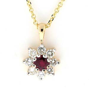 Exquisite Ruby And Diamond Pendant
