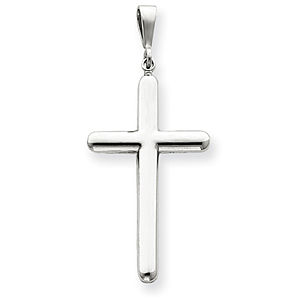Gorgeous 14k White Gold Large Cross Pendant