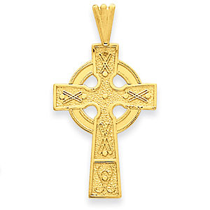 Celtic Cross Pendant in 14k Yellow Gold