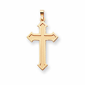 14k Yellow Gold Passion Cross Pendant