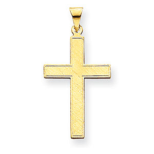 Handsome 14k Yellow Gold Cross Pendant