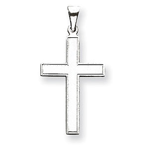 Beautiful 14k White Gold Cross Pendant