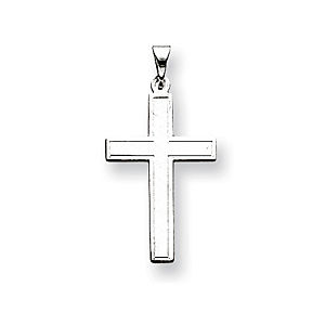 Lovely Medium 14k White Gold Cross Pendant
