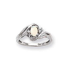 Spectacular Diamond and Opal Birthstone Ring