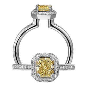 Gorgeous Ritani Masterwork Yellow Diamond Ring