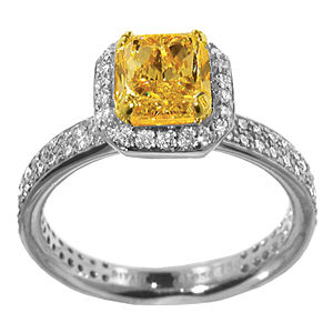 Yellow Diamond Ritani Masterwork Engagement Ring