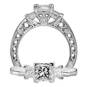 Ritani Three Stone Diamond Engagement Ring