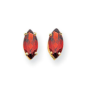 Gorgeous Marquis Garnet Stud Earrings