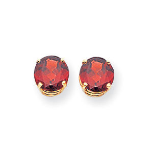 Lovely 8mm Garnet Earrings