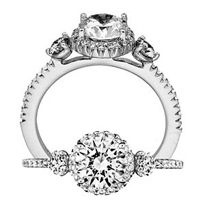 Elegant Three Stone Bella Vita Collection Ritani Ring