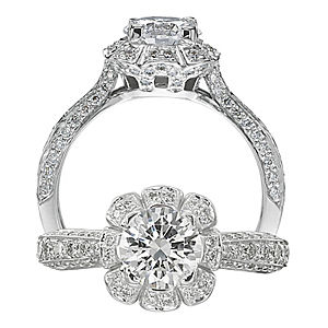 Floral by Ritani Diamond Engagement Ring