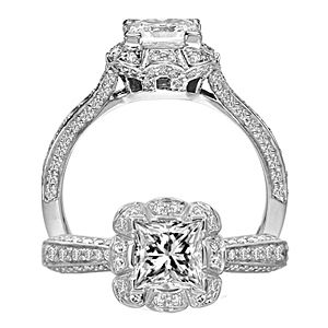 Dazzling Floral by Ritani Diamond Engagement Ring