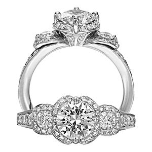 Beautiful Floral By Ritani Diamond Engagement Ring