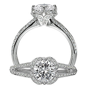 Alluring Floral By Ritani Collection Engagement Ring