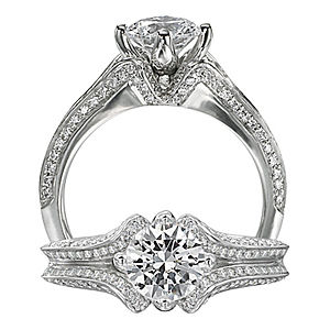 Exquisite Floral By Ritani Diamond Engagement Ring