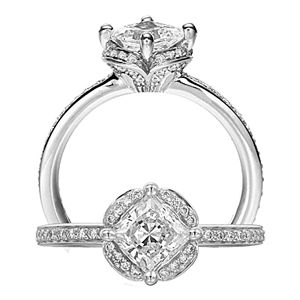 Stunning Diamond Engagement Ring Floral by Ritani
