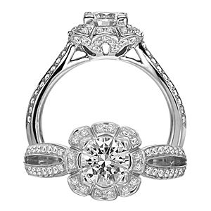 Dazzling Engagement Ring from Floral by Ritani