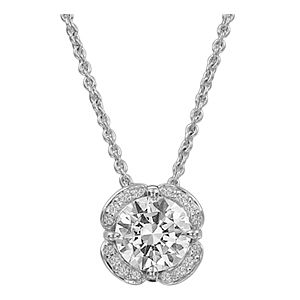 Breathtaking Floral By Ritani Diamond Pendant
