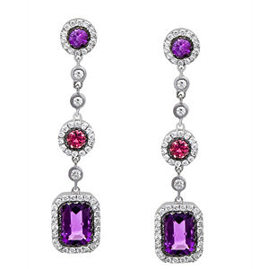 Stunning Designer Amethyst Earrings by Zeghani