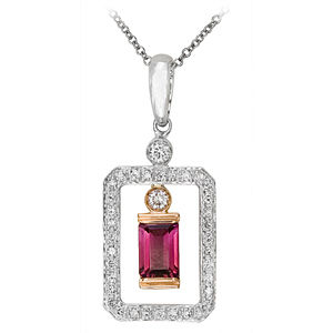 Beautiful Two-tone Zeghani Pink Tourmaline Pendant