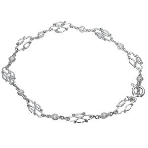 Beautiful Zeghani Diamond Bracelet in 14k White Gold