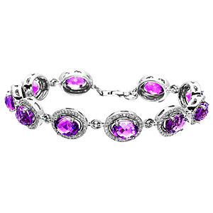 Zeghani Amethyst and Diamond Bracelet