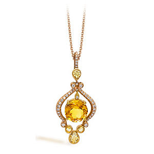 Exquisite Two-tone Zeghani Gemstone Pendant