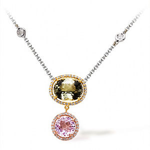 Zeghani Multi Stone Fashion Pendant