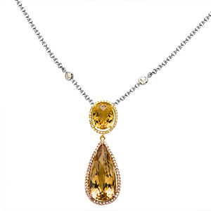 Zeghani Two-tone Citrine Pendant