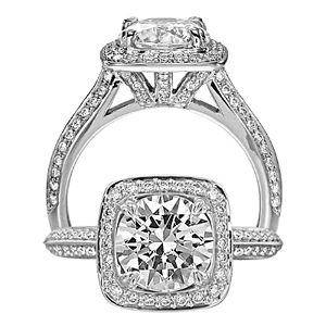 Exquisite Ritani Masterwork Diamond Engagement Ring