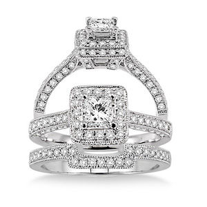 1 Carat Complete Diamond Wedding Set