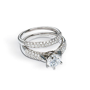 Zeghani Diamond Wedding and Engagement Ring Set