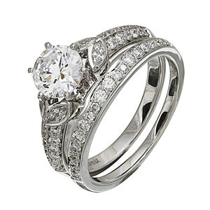 Gorgeous Diamond Wedding Set by Zeghani