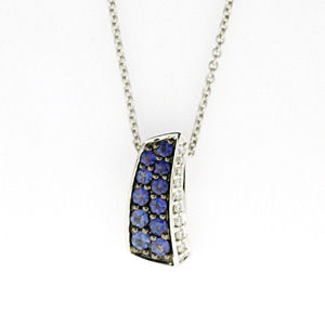 Alexandrite and Diamond Pendant in 18k White Gold