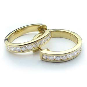 Marvelous Diamond Hoop Earrings
