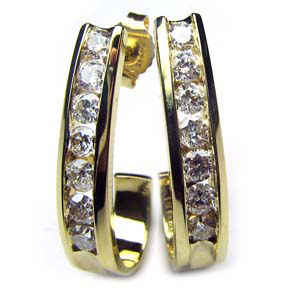 Fabulous Diamond Hoop Earrings