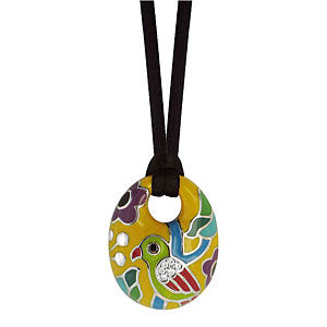 Belle Etoile Perroquet Enamel Pendant