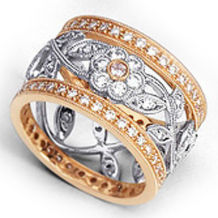 Two Tone Diamond Fashion Ring by Simon G
