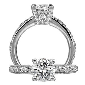 Ritani Romantique Solitaire Diamond Engagement Ring