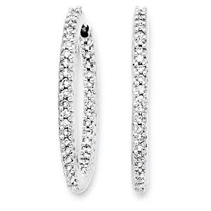 29mm 1 Ct. Diamond Hoop Earrings