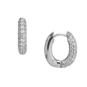Belle Etoile Color Stone Hoop Earrings