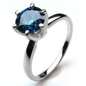 Blue Diamond Ring