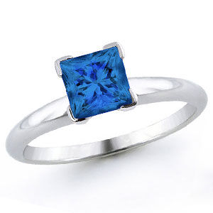 Lovely 1 Carat Blue Diamond Solitare