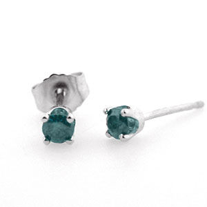 Blue Diamond Stud Earrings 1/4 Carat