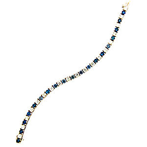 Blue Diamond Tennis Bracelet