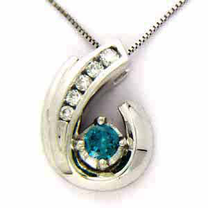 1/3 Carat Blue Diamond Fashion Pendant