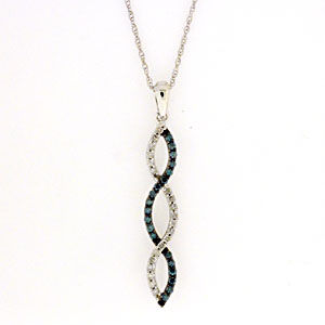 Elegant 1/3 Carat Blue Diamond Pendant