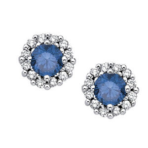 Gorgeous 1/2 Carat Blue Diamond Earrings