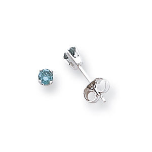 Lovely Blue Diamond Stud Earrings 1/4 Carat