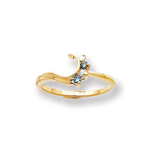 Elegant Blue Diamond Ring Wrap 14k Yellow Gold